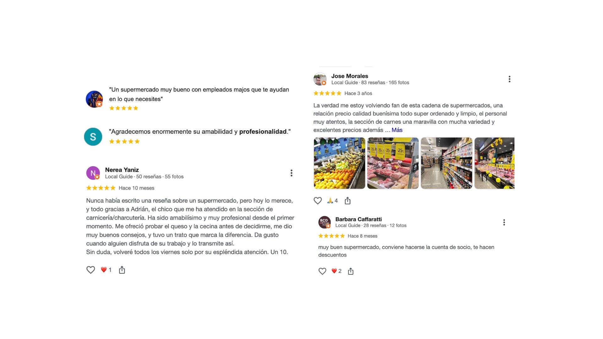 Reseñas Google Maps · atributos espontáneos positivos