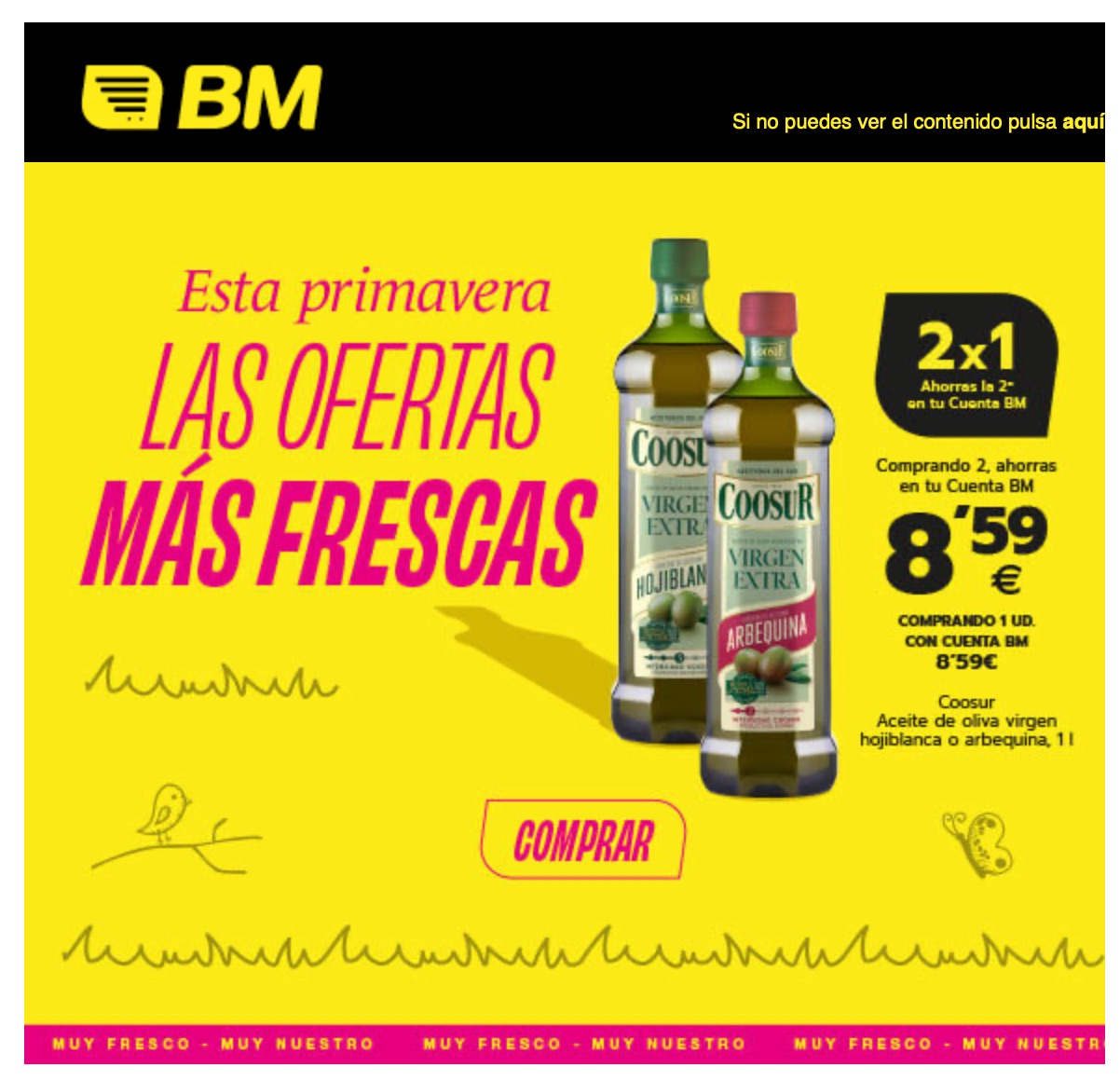 Cuenta BM · programa individual y Familia, saldo monetario mensual