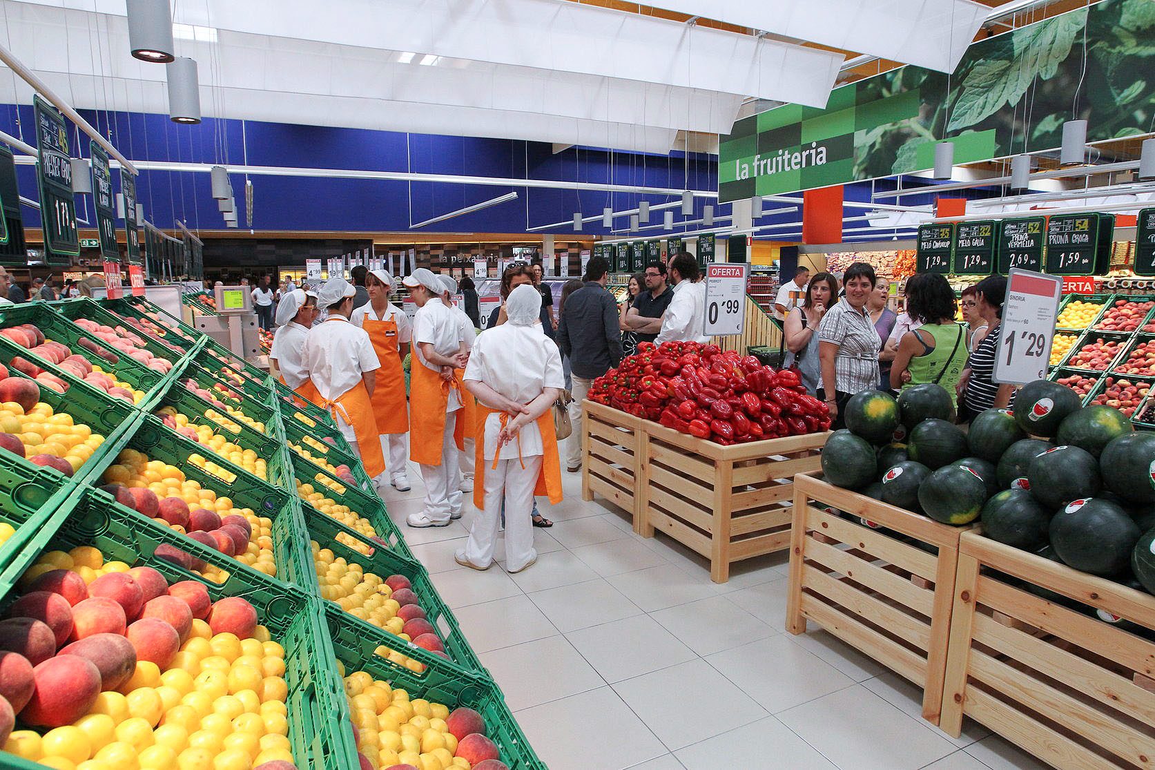 Entrada Bonpreu con frutería