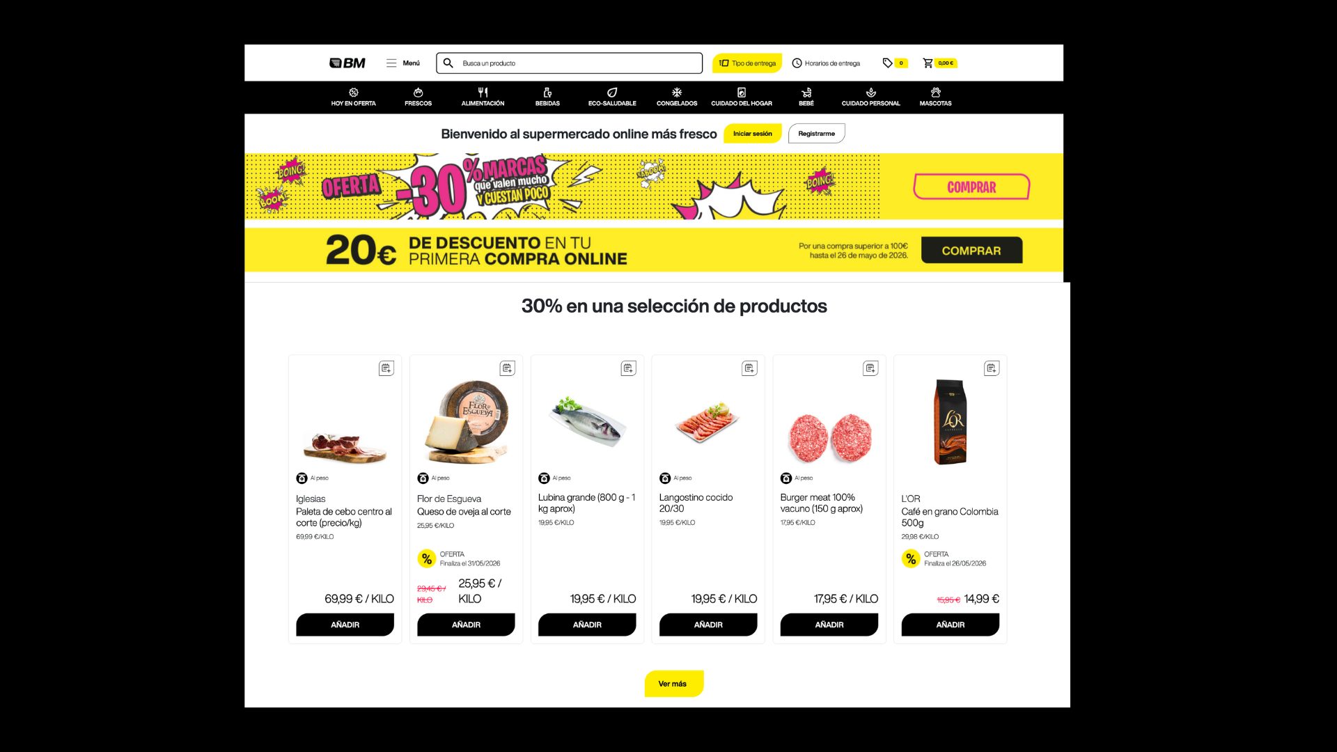 E-commerce online.bmsupermercados.es · experiencia de compra